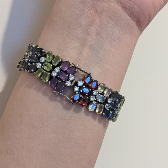 Gorgeous multigemstone bracelet - Picture 2 of 7